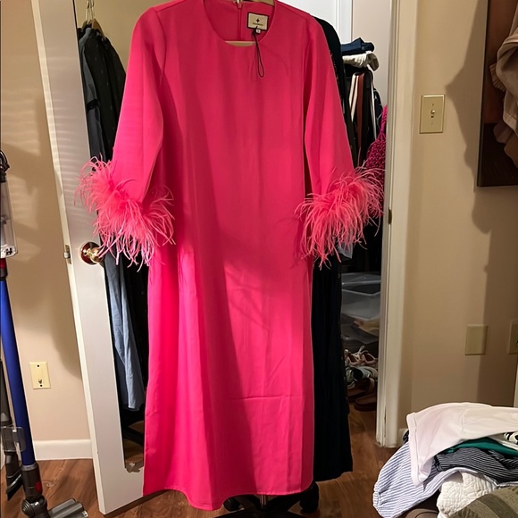 Tuckernuck Hot Pink Feather Jamie Dress - Picture 2 of 7